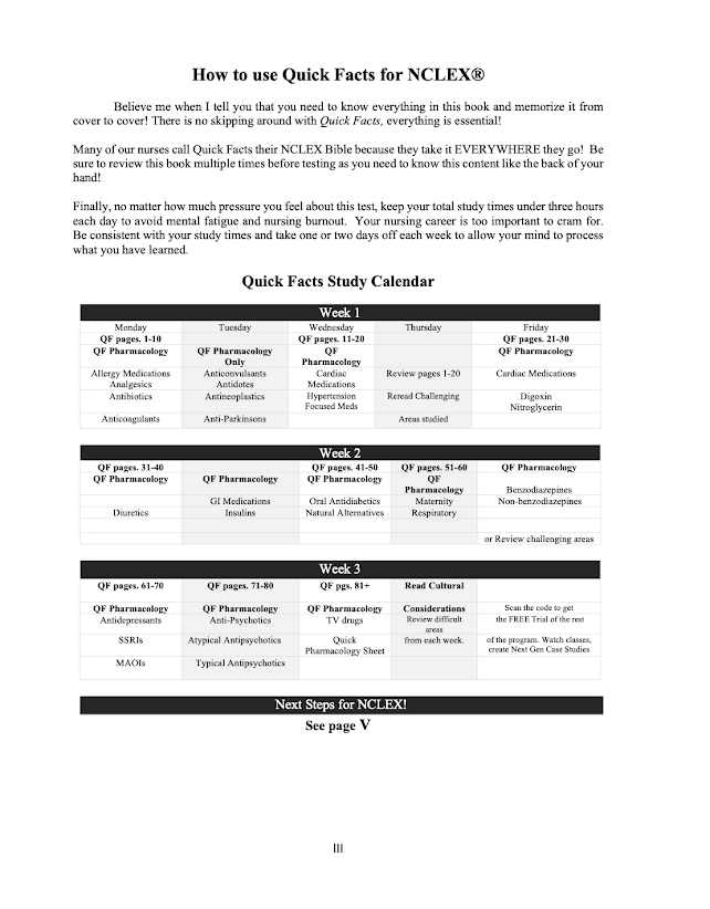How to use Quick Facts for NCLEX
